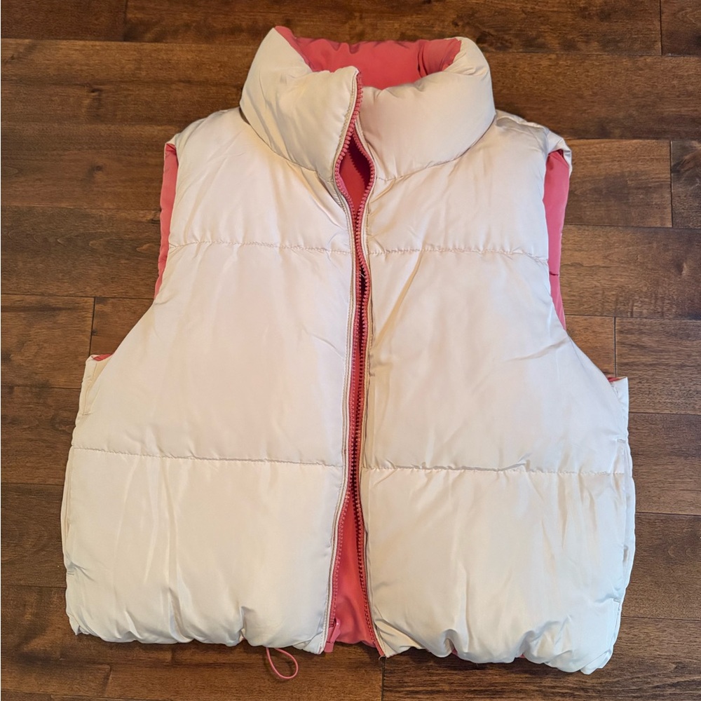 Love Tree Cream/ Pink reversible Vest